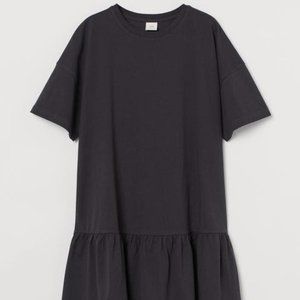 Dark Grey Cotton T-shirt Dress XXL H&M BNWT